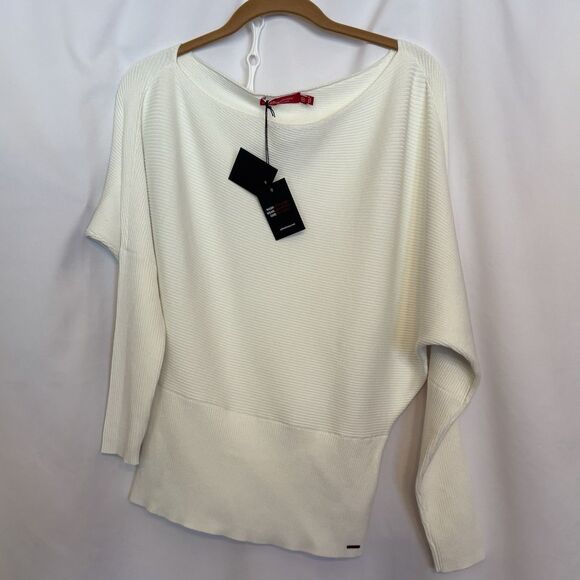 Philanthropy Knit Sweater Women’s Size Medium Off Shoulder Boat Neck Slouchy - Picture 1 of 10